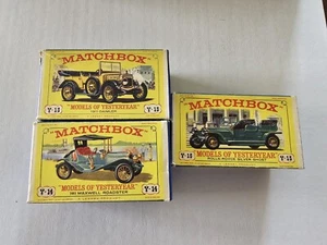 Matchbox “Models Of Yesteryear” Y-13 Y-14 Y-15 Rolls Royce 1911 Daimler 3 Cars - Picture 1 of 15