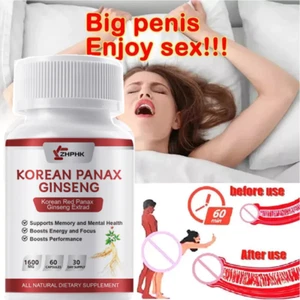 Korean Red Panax Ginseng Vegan Capsules Extra High Strength NON-GMO Ginsenoside - Picture 1 of 12