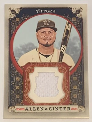Luis Arraez 2023 Topps Allen & Ginter # AGRB-LA Jersey Memorabilia Relic Marlins - Image 1 of 2