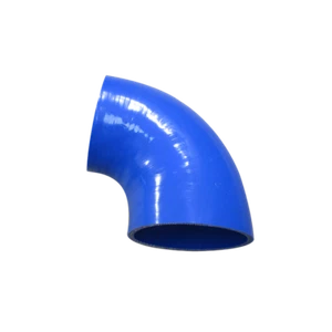 4"-3.5" 90 Degree Elbow Blue Silicon hose reducer Coupler for Intercooler Turbo - Imagen 1 de 1