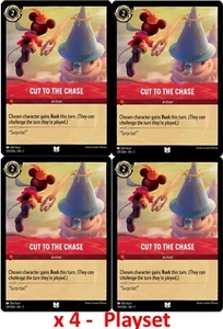 Juego Disney Lorcana x4 - Primer capítulo cortado a la persecución 129/204 casi nuevo sin lámina - Imagen 1 de 2