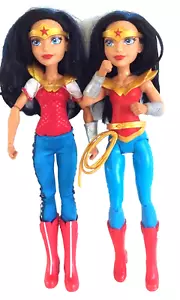 Wonder Woman figures Mattel DC Comics 2015 battery operated Super hero Lot 2x - Picture 1 of 9