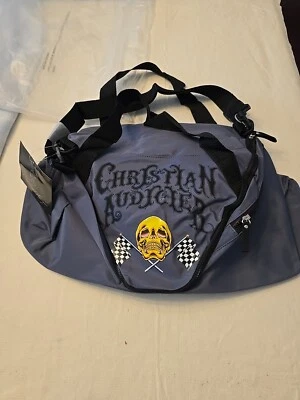 Ed Hardy Christian Audigier Duffle Bag Skull Racing Checkered Flags - NWT - Image 1 of 4