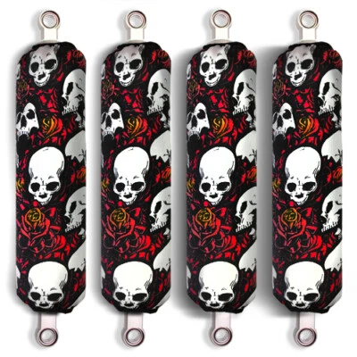 Red Skull Shock Covers Honda Pionner 500 700 Big Red 700 (Set of 4) NEW Foto 1 de 4