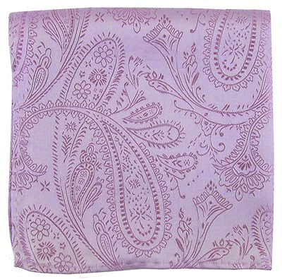 Nuevo Pañuelo Cuadrado Bolsillo Tejido Poliéster Hombre Solo Lavanda Paisley Boda Foto 1 de 2
