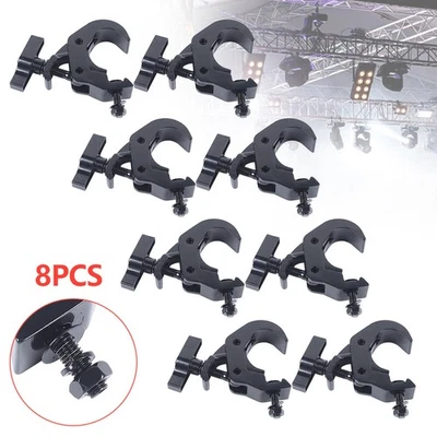 8 Pack 330lbs Heavy Duty Stage Lighting Clamps DJ Light Truss Clamp Set Black - Image 1 of 4
