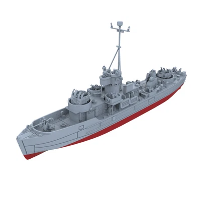 SSC72764S 1/72 Military Model Kit USS Landing Craft Support LSM Mk3 FULL HULL - Image 1 of 3