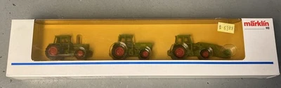 Marklin 1892 3X Old Timer Agricultural Tractors Green Diecast HO - 1:87 Scale - Image 1 of 3