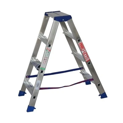 Marchetti GAUDI scala scaletto alluminio doppia salita 4 gradini altezza 1 m - Immagine 1 di 2