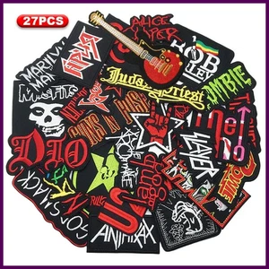 27 Teile/Posten Musik Rock Band Aufnäher Kleidung Zum Selbermachen Aufbügeln Bestickte Patches - Bild 1 von 24