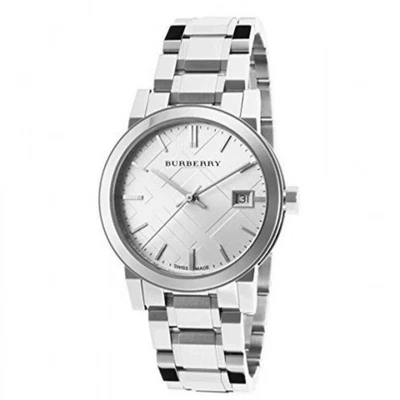 NEW BURBERRY WOMENS WATCH BU9100 STAINLESS STEEL SILVER BRACELET SILVER DIAL - Image 1 of 4