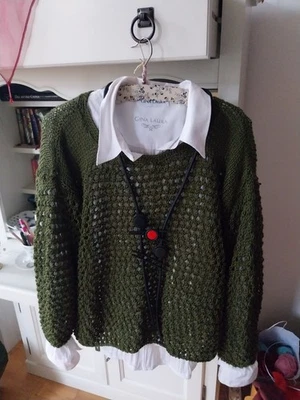 Pullover EG handgestrickt im Lochmuster Langarm - Bild 1 von 4