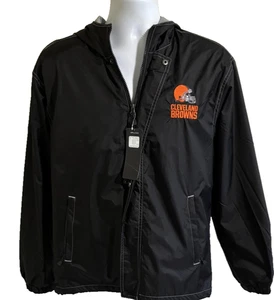 Cleveland Browns Jacket Mens S Black NFL Football Pullover Hooded Team Apparel - Picture 1 of 12