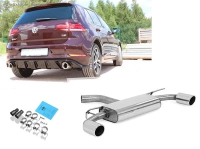 Scarico Sportivo VW Golf 7 Facelift GTI-Optica 2x100mm Rotondo Arrotolato - Immagine 1 di 4