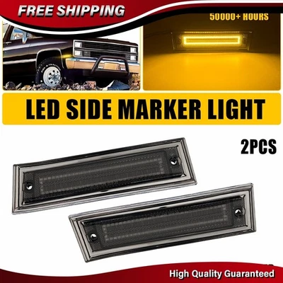 Luz marcadora lateral LED ámbar 2 piezas para Chevy/GMC C/K 1500 2500 C10 C20 1981-1991 Foto 1 de 4