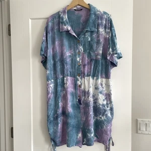 BloomChic Batik Strampler Kurzarm Viskose Festival Damen Übergröße 18/20 - Bild 1 von 13
