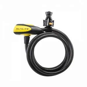SUNLITE Defender D1 Key Lock 8mm Black/Yellow Key Includes Bracket Bike Lock - Picture 1 of 1