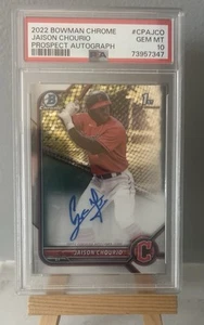 2022 Bowman Chrome Jaison Chourio 1st Chrome Auto PSA 10 - GUARDIANS - Picture 1 of 2