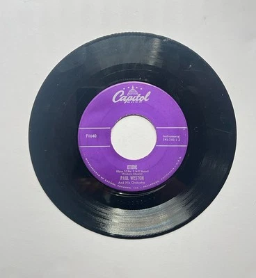 Deep Purple / Etude - Paul Weston 45 RPM Vinyl Record - Image 1 of 2