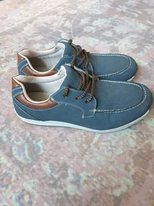Pavers Bootsschuhe Wildleder Leder weite Passform Deck Style blau Gr. UK 8 Schnürschuhe sehr guter Zustand - Bild 1 von 11