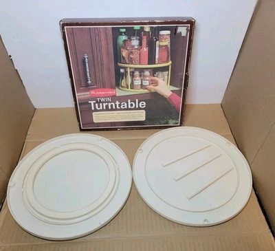 Tocadiscos doble Rubbermaid 1979 vintage color almendra #2937 (10,5" x 5,75") ¡NUEVO! Foto 1 de 4