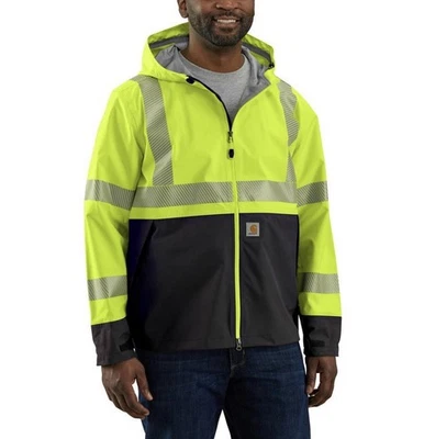 Carhartt 105300 Hi-Vis Storm Defender Loose Fit Class 3 Jacket Mens Sz 4XL - Image 1 of 4