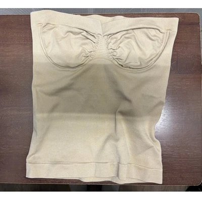Heavenly Shapewear Women's Size Medium Beige Ribbed Underwire Sculp Top - Image 1 of 3