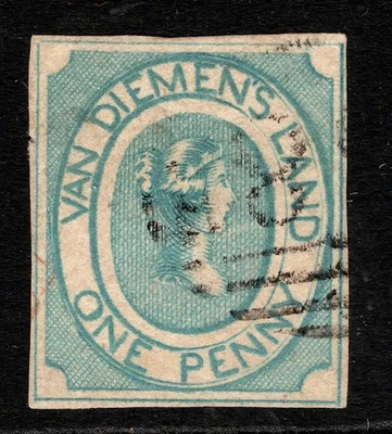 TASMANIA 1853 sg2 1d *CERTIFICADO* cv 1500€ Foto 1 de 3