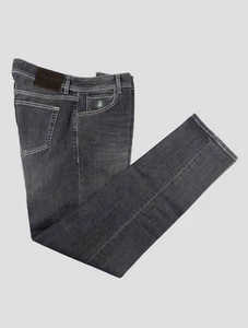 NUEVO LUIGI BORRELLI GRIS OSCURO ALGODÓN EA JEANS US 35 - EU 51 LBJZ28 - Imagen 1 de 3