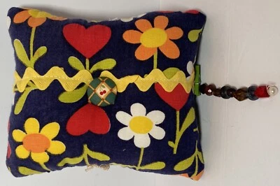 Denim Daisy Cherry Pin cushion Daisies Notions 14 - Image 1 of 4