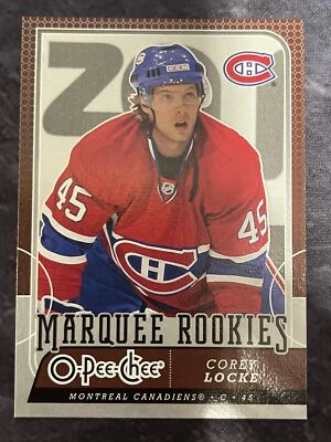 2008-09 O Pee Chee Marquee Rookies 524 Corey Locke Montreal Canadiens  - Image 1 of 2