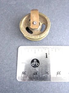 Small Clock Pulley, Brass, 1" Diameter - Picture 1 of 2