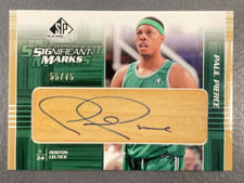 PAUL PIERCE 2003-04 UPPER DECK SP GAME USED SIGNIFICANT MARKS CAR 55/75