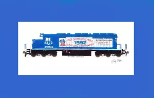 Conrail USCF Olympic RoadTrials SD40-2 11"x17" stampa opaca firmata Andy Fletcher - Foto 1 di 1