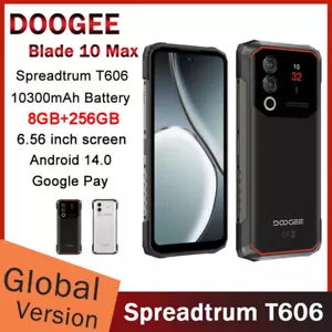 6.56 Inch DOOGEE Blade 10 Max Rugged Phone 8GB RAM 256GB Android 14 NFC 10300mAh - Picture 1 of 10