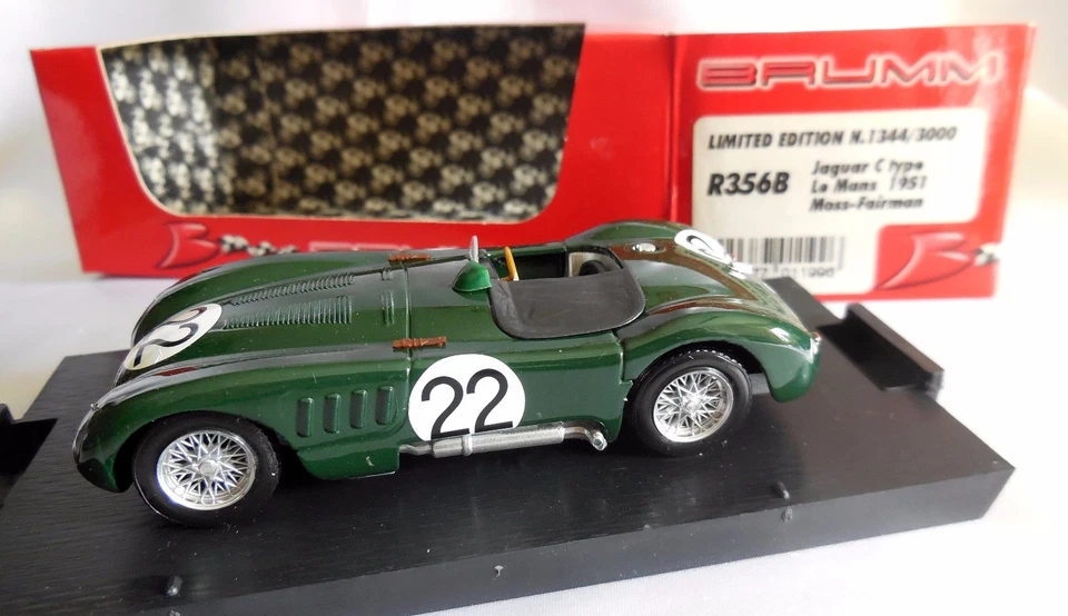 BRUMM 1/43 JAGUAR C TYPE #22 S. MOSS / J. FAIRMAN - 24H LE MANS 1951 R356B - Immagine 1 di 1