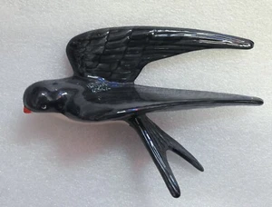 HIRONDELLE EN CÉRAMIQUE À ACCROCHER BLEUE OU NOIRE - Imagen 1 de 8