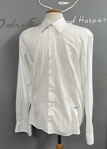 Just Cavalier Mens Used Long Sleeved White Shirt. 38” - Picture 1 of 11