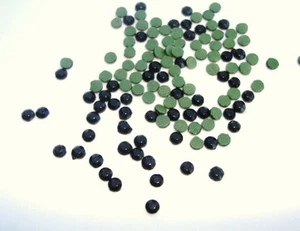 144 Hot Fix Iron On Round Rhinestone/Fabric Trim *FREE SHIP* SS16 4mm-Jet Black - Picture 1 of 2
