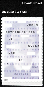 US 2022 SC 5738 FOREVER (60c) WOMEN CRYPTOLOGISTS MNH SELF AD VF - Picture 1 of 2