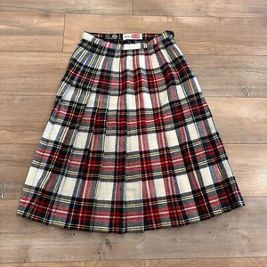 VTG Rally-Klad Tartan Plaid Wool Kilt Women's Sz XS Buckles Wrap Around Scotland - Picture 1 of 13
