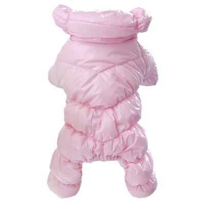 4 Legs Dog Winter Coat Puppy Waterproof Jumpsuit Soft Fleece Lined Warm Jacket  - Image 1 of 4