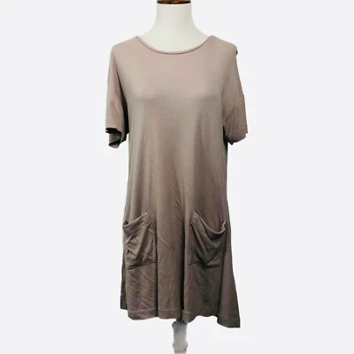 Vestido túnica Lacoste talla UE 38 EE. UU. 8 beige manga corta botones traseros Foto 1 de 4