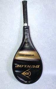 Vintage Dunlop McEnroe Gold Graphite Black Tennis Racket Mid Size 4 1/2" L3 - Picture 1 of 9