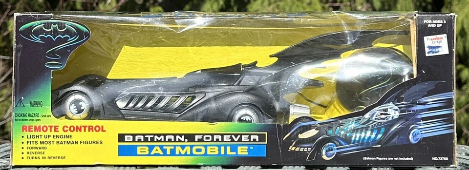 Vintage 1995 Batman Forever Batmobile RC Remote Control Open Box Kay-Bee Toys - Image 1 of 4