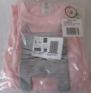 Tucker + Tate Juego de Dormir Rosa Baby Kitty Apliques 3D 2 Piezas Talla 3 Nordstrom Nuevo con Etiquetas - Imagen 1 de 6