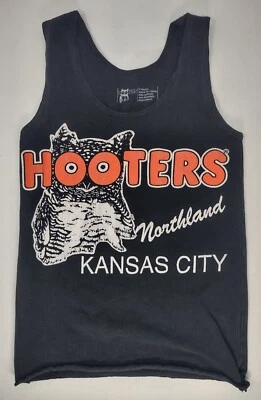 Hooters Northland Kansas City Girl Waitress Costume All Black Tank Top Size XS - Image 1 of 4