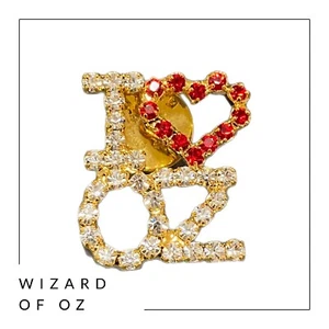 The Wizard Of Oz Pin Brooch Crystal Clear & Ruby Red Rhinestones 1” X 1" NIB - Picture 1 of 6