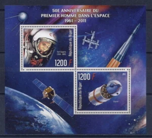 Yuri Gagarin first cosmonaut astronaut Vostok 1 space s/s Lollini cat #NGR11 05 - Picture 1 of 1