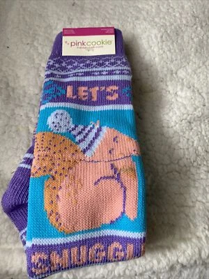 Pink Cookie Tall Socks, Leg Warmers/Let’s Snuggle/NWT-One Size Fits Girls 8 & Up - Image 1 of 4